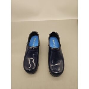 Bjork Swedish Professional Clogs Blue Purple Leather Women's Size 39 New